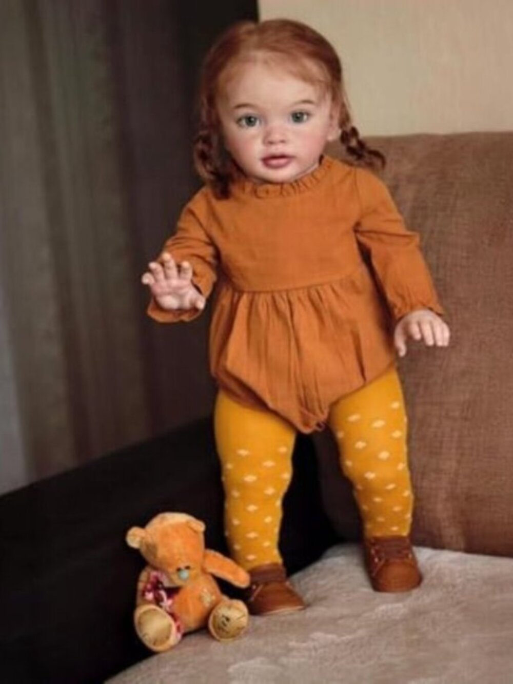 26 Inch Lifelike Reborn Toddler Girl Doll Full Vinyl Limbs Cloth Body Blue Eyes